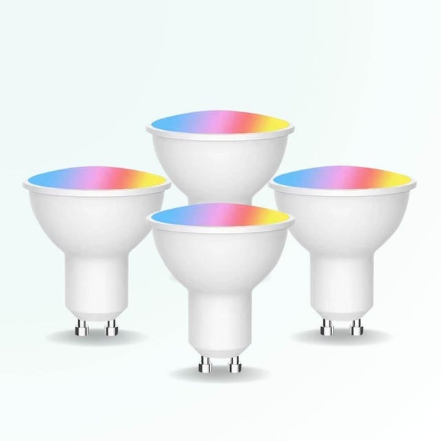 Pack 4 ampoules spot connecté led gu10 wifi - 5w - rgbw
