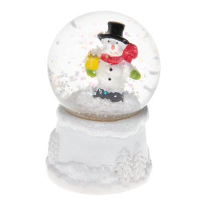 Boule à Neige Ours à Ski - Diamètre 80 Mm - Décoration De Noël Feeric Lights - Idée Cadeau Festive