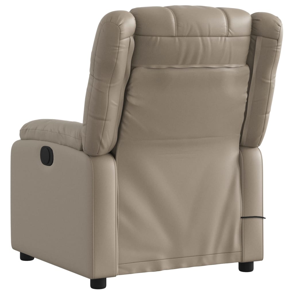 Fauteuil de massage，Fauteuil de Salon，Chaise de massage inclinable électrique cappuccino similicuir CDS21045 - 4