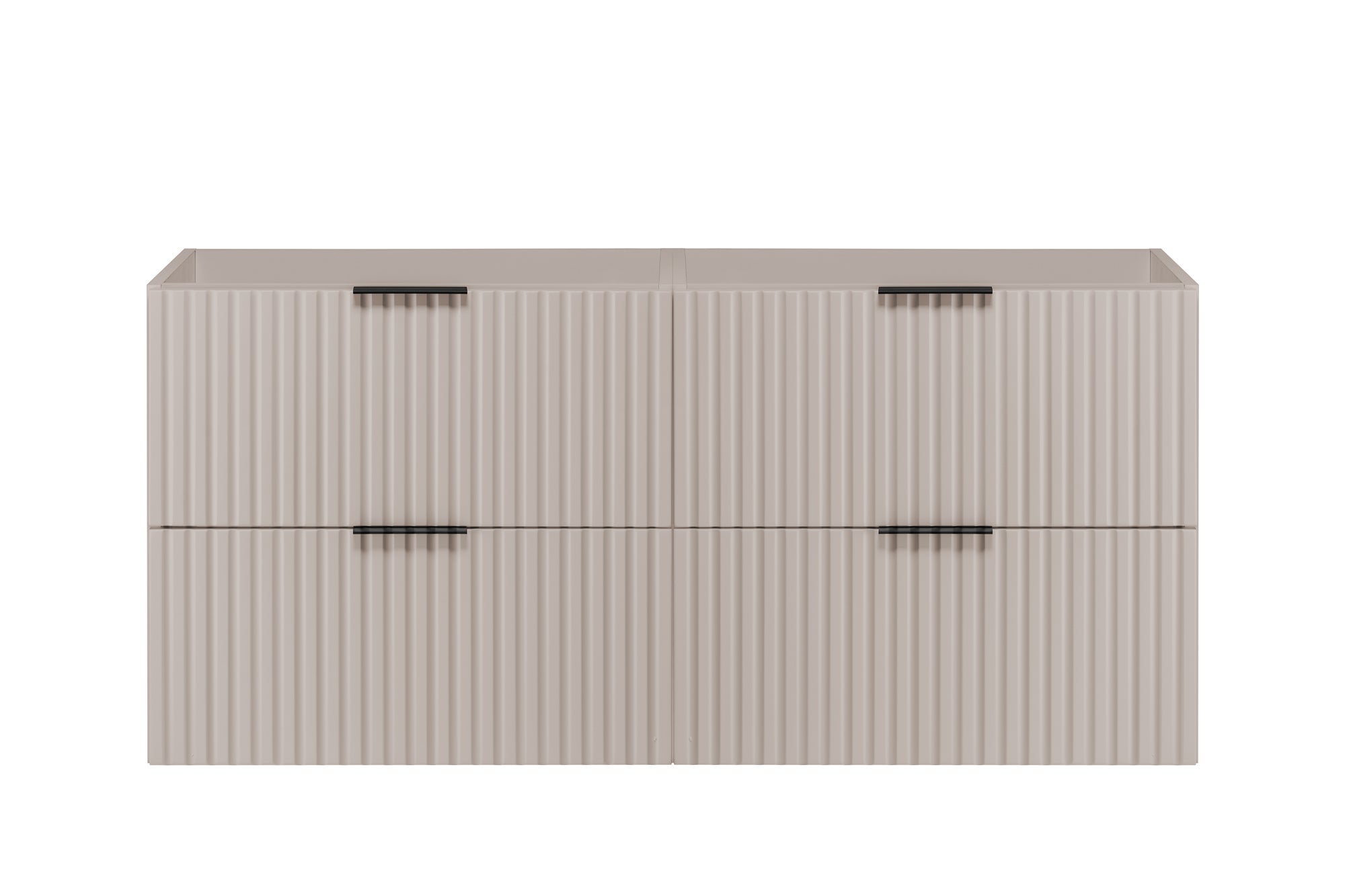 Szafka łazienkowa FLOW 160 cm kaszmir z regałami blat ryflowany front - 6