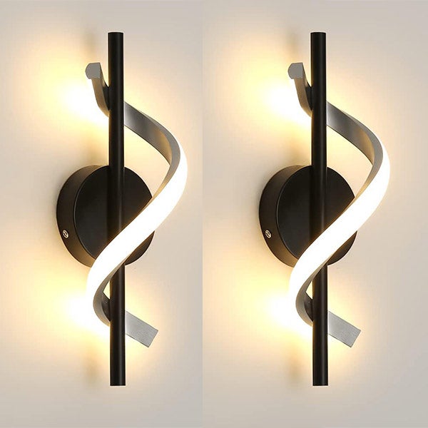 Kinkiet LED 12W – Nowoczesne białe oświetlenie z aluminium – 2700K, minimalistyczny design do salonu, na schody, do biura – czarny