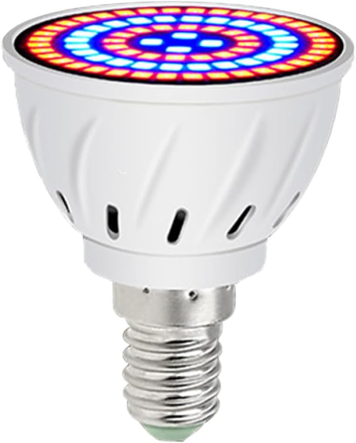 Żarówka do uprawy, 60 diod LED E14 Spektrum wzrostu roślin Kompletna lampa ogrodnicza 220 V do wnętrz dla sukulentów w pomieszczeniach