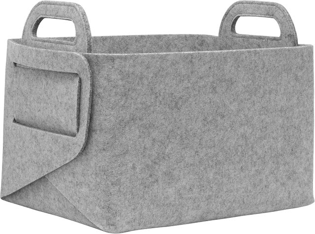Panier en Feutre - Dimensions 36 x 25 x 23 cm (Gris)