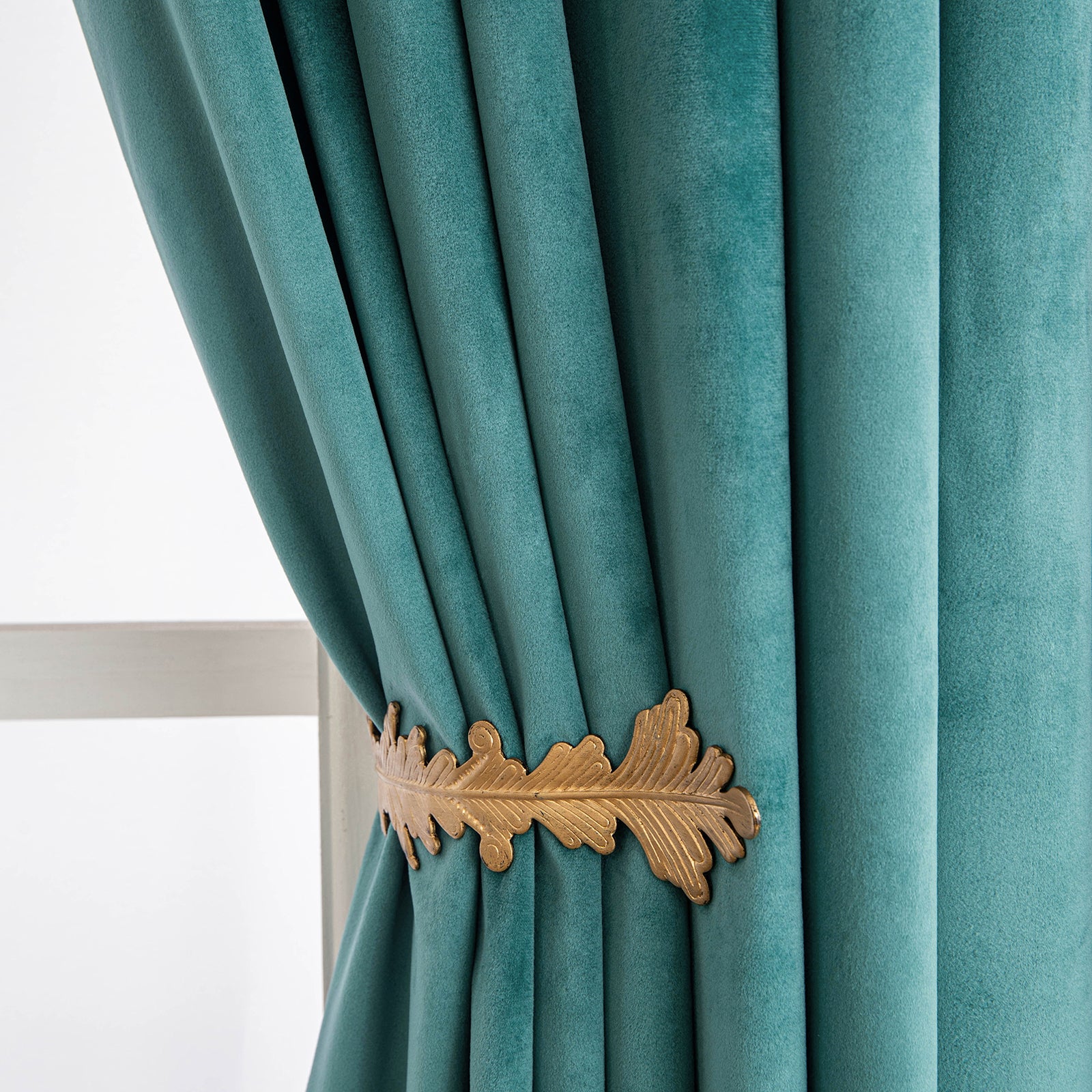 Rideaux Occultants Thermiques en Velours Épais 2 pièces, Isolation & Élégance, Convient pour les salons et les chambres à coucher 132x244CM Sarcelle - 6