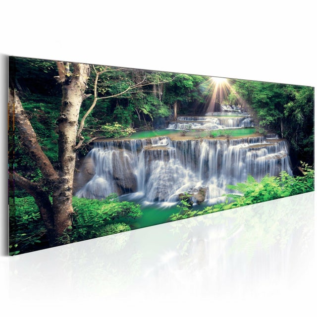 Tableau Chute d'eau de huai mae khamin, thaïlande - 150 x 50 cm