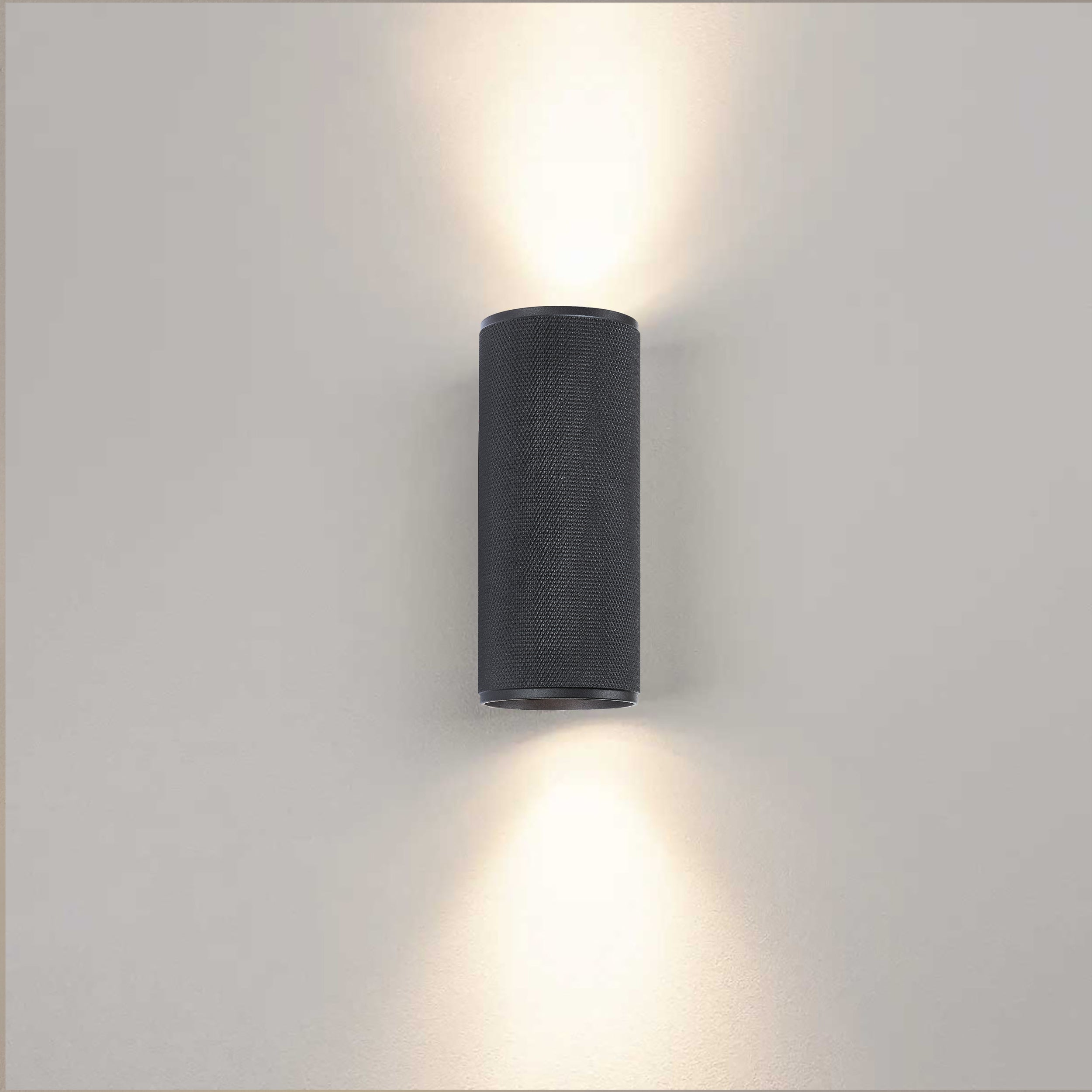 Brilliant Lampa ścienna LED Marty 2 żarówki wysoki/niski piaskowy czarny metal/drewno czarny 2x GU10, 10 W, żarówki LED w zestawie i wymienne - 5