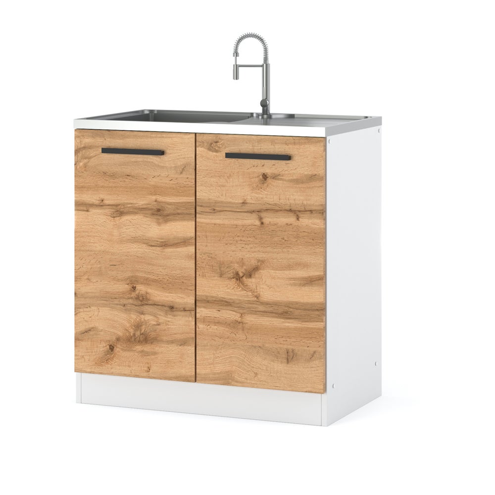 Szafka kuchenna stojąca pod zlew modułowa 80cm blande biała wotan