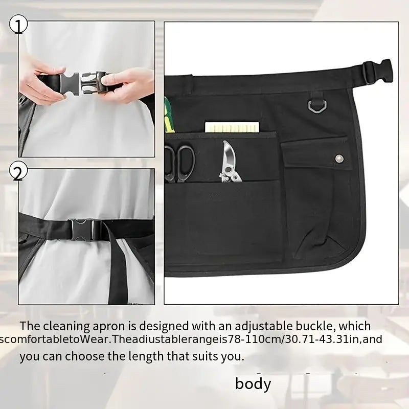 Multi-Purpose Tool Bag with Belt Loop, Heavy Duty Polyester Work Apron - 3