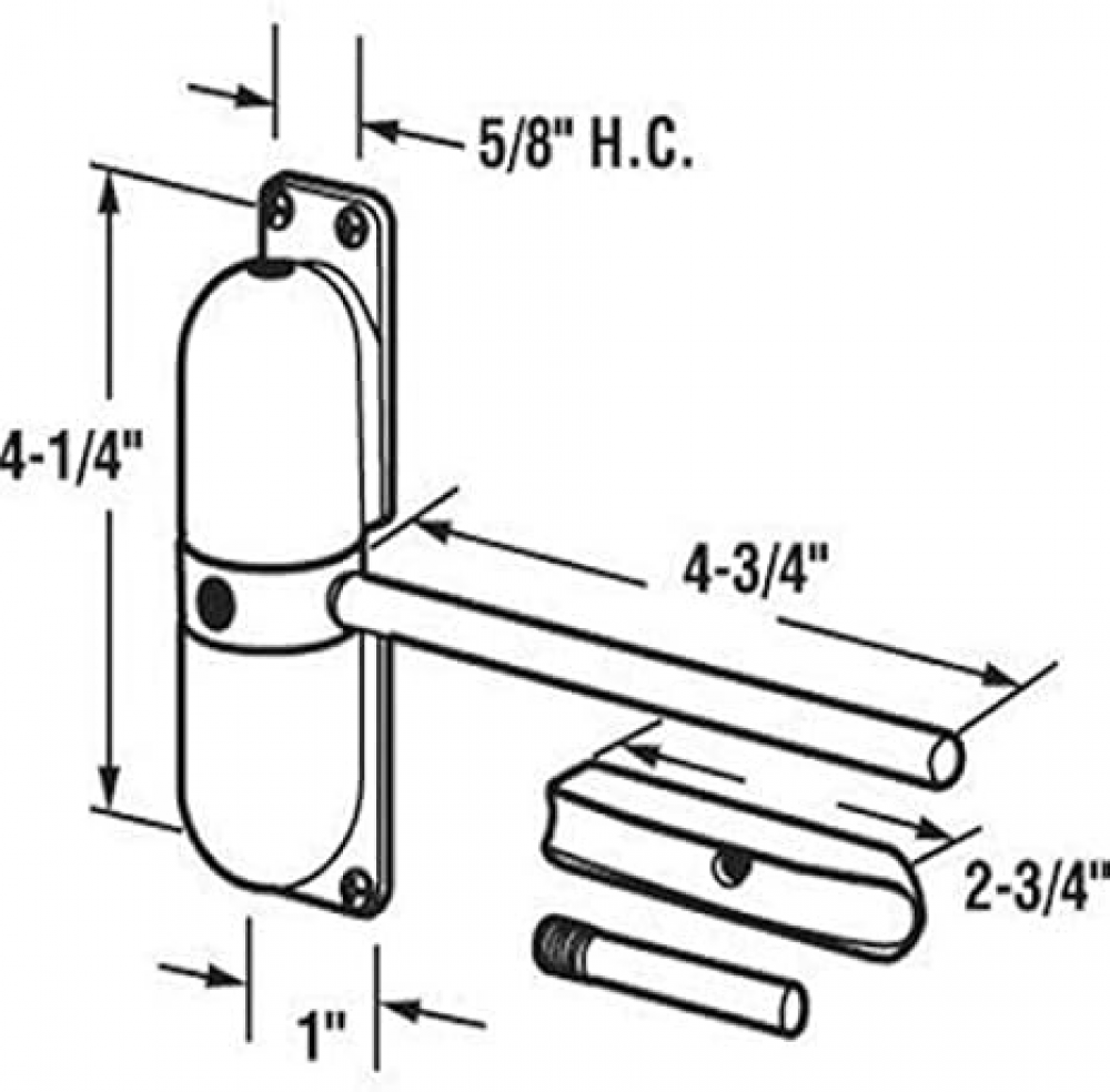 Ferme-porte automatique à ressort de sécurité - Facile à installer pour convertir les portes à charnières en fermeture automatique - Blanc - 4
