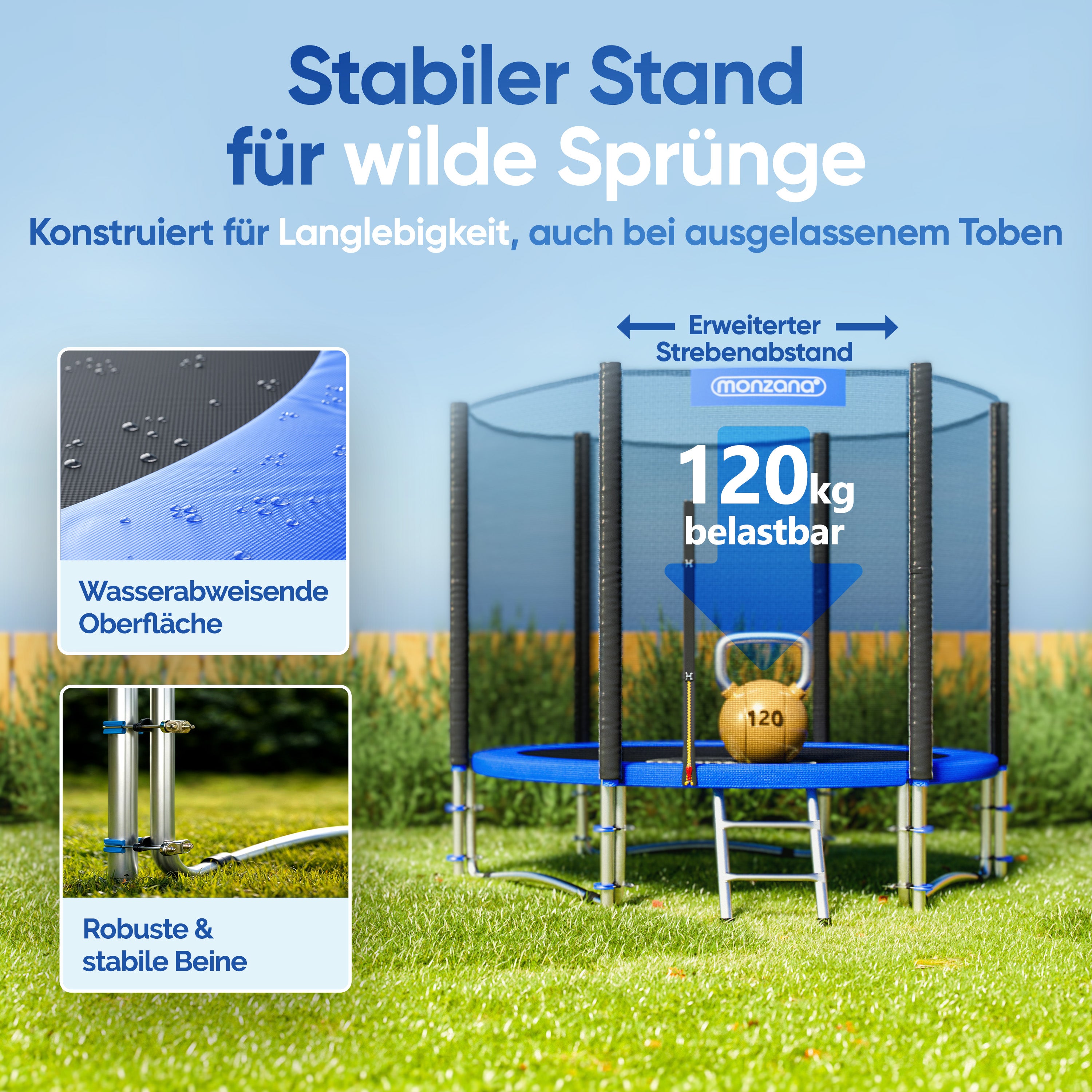 conjunto de trampolim de 8 pés com rede de segurança com certificação de segurança TÜV Rheinland - 7