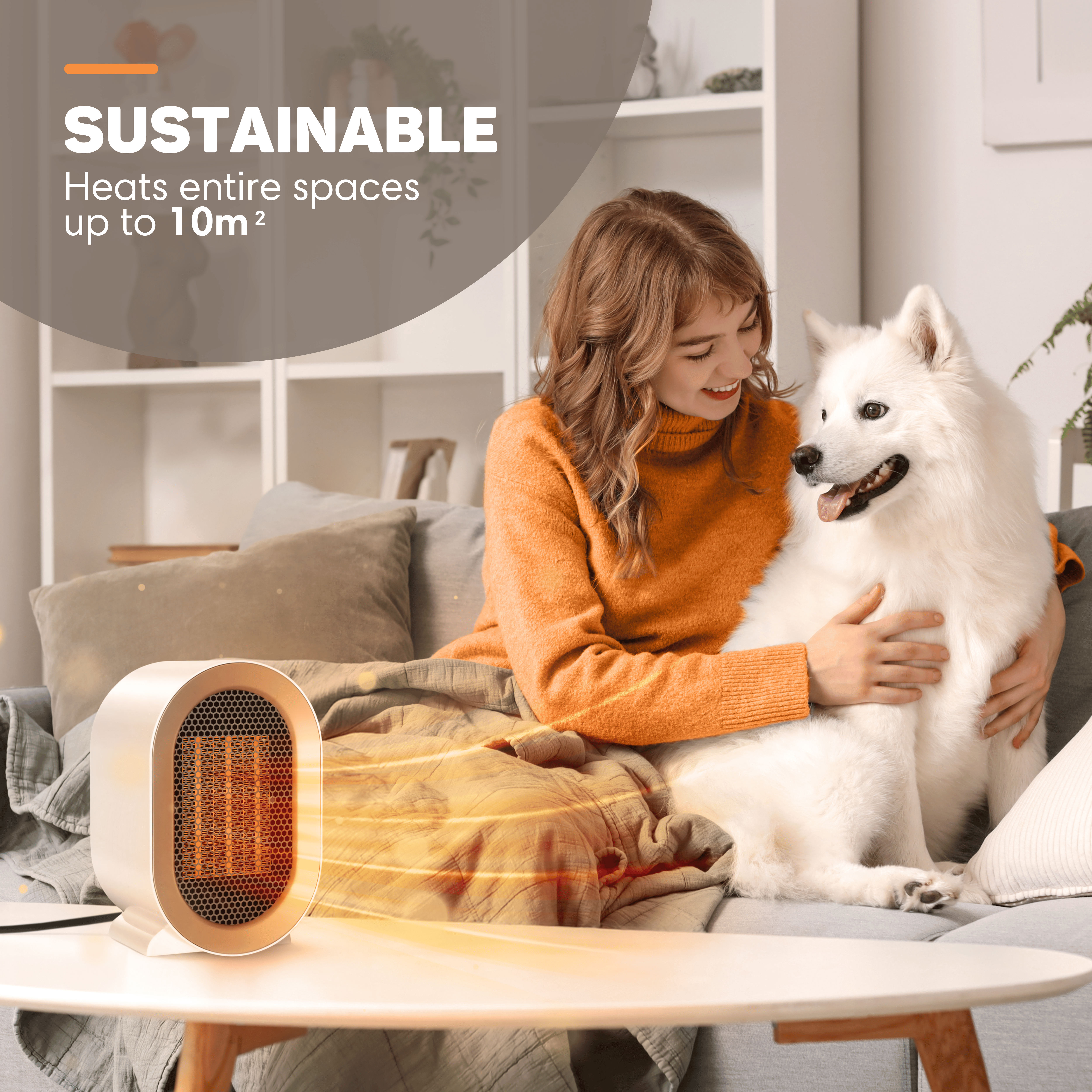 Radiateur Soufflant Vulpes Goods - Chauffage Électrique Pro - 2 Niveaux - 1200W - 2