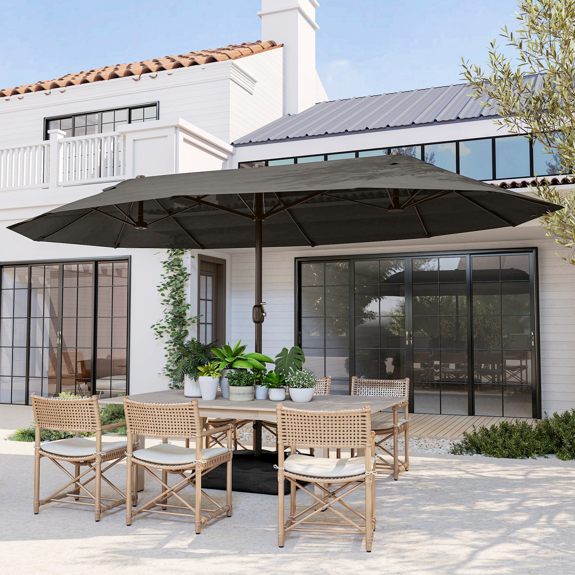 parasol Acier Outsunny - 9