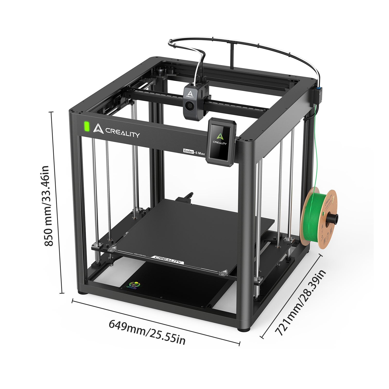 La stampante 3D ENDER-5 MAX è dotata di livellamento automatico, una velocità di stampa di 700 mm/s ed è compatibile con filamenti da 175 mm - 8