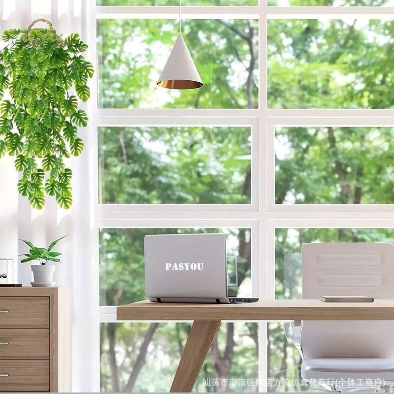 Paquete de 2 enredaderas artificiales: plantas artificiales realistas, resistentes a los rayos UV, aptas para interiores y exteriores,jardines y bodas - 3