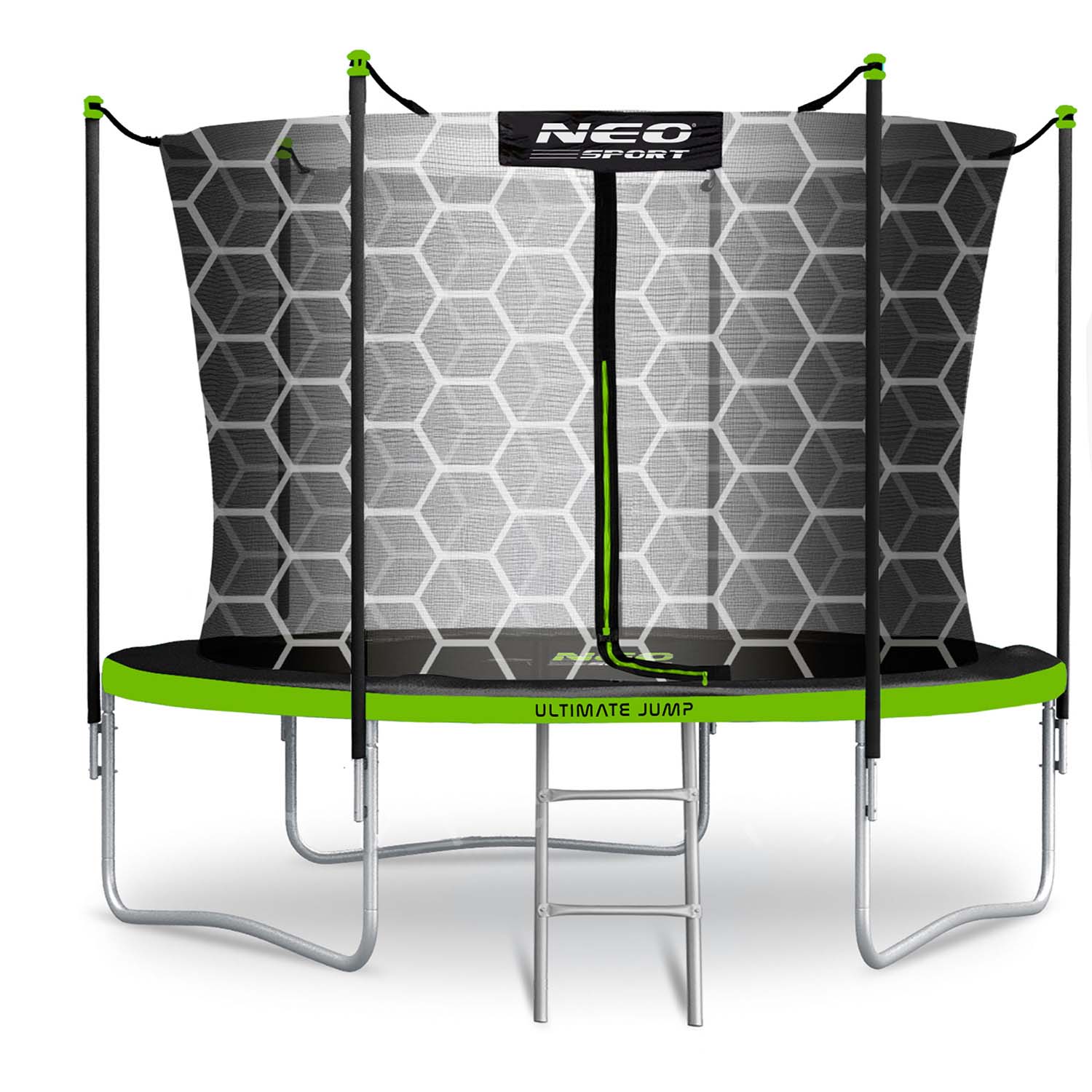 Trampolina ogrodowa dla dzieci 183cm 6ft + drabinka siatka wewnętrzna NEO-SPORT