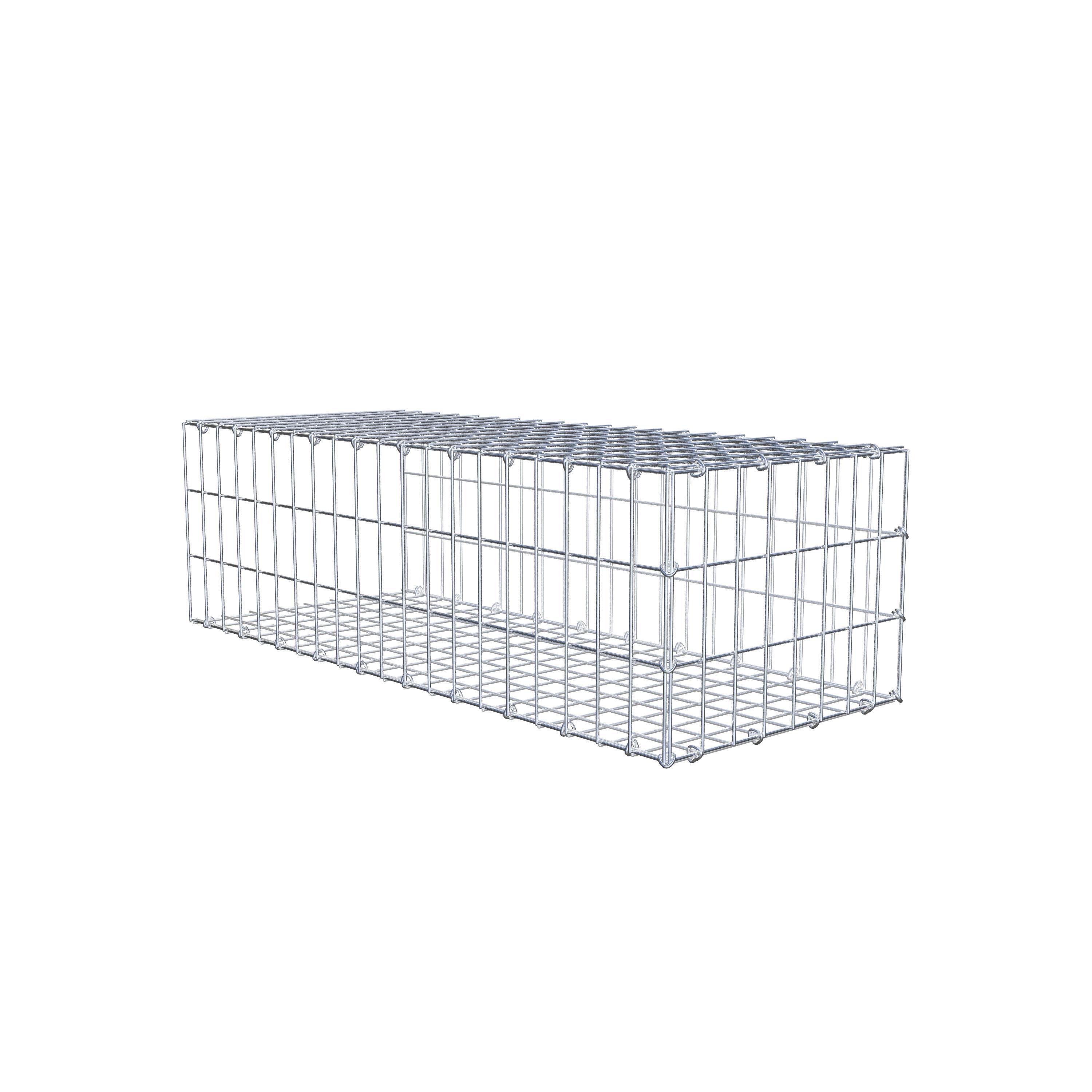 Gavión para alargar en acero galvanizado 100x30x40cm (LxAxP), malla 5 x 10cm, Anillo en C, sin rejilla frontal - 7
