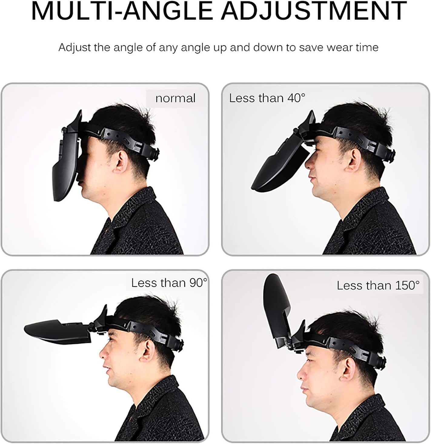 Casque de soudage avec protection UV, masque de soudage automatique, casque de soudage Ajdustable obscurcissant, batterie intégrée, pour atelier de so - 5
