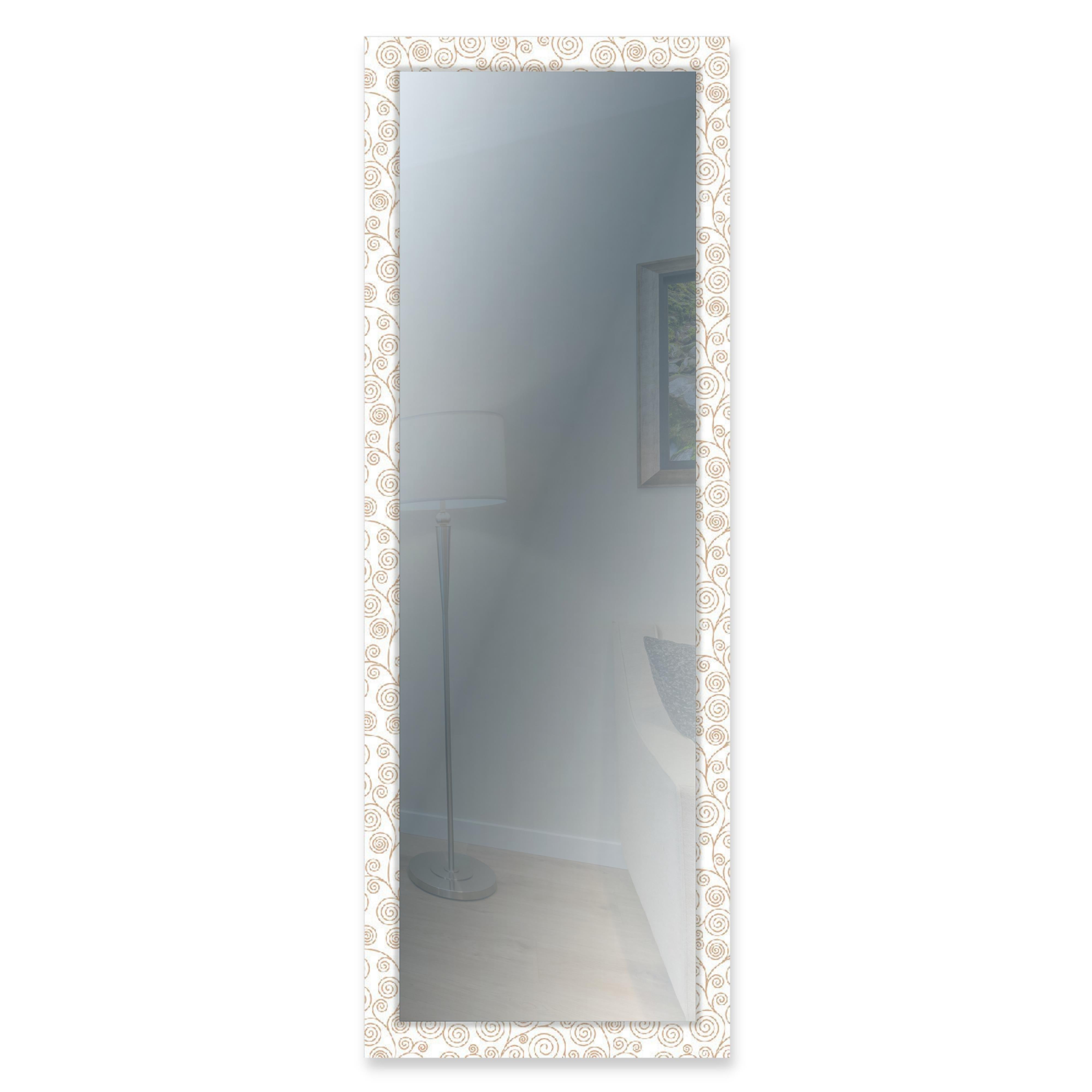 Lupia - Specchio da Parete Lungo Mirror Fantasy ModernoVintage 44x127 cm, Design Moderno, Cornice Stampata in Legno, Adatto per Camera da Letto, Soggiorno, Ingresso
