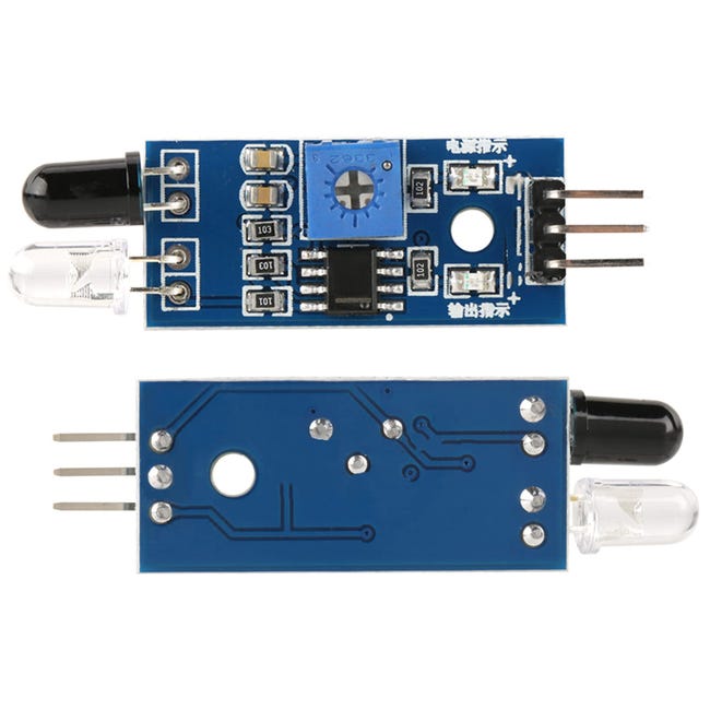 5 Sensori IR Per Evitamento Ostacoli - Per Arduino E Robot, Rilevamento 2-30 Cm, 3 Fili - Foto 9