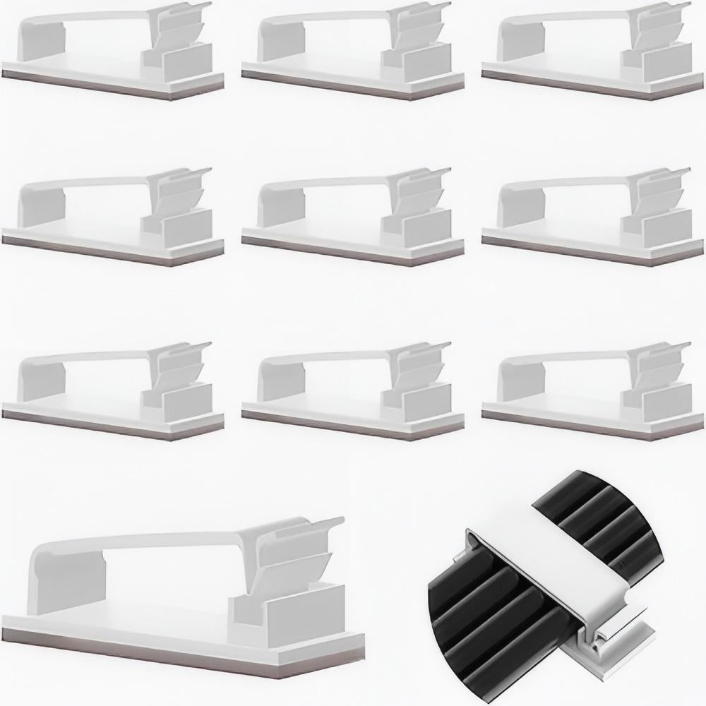 Lot de 10 supports de câbles auto-adhésifs, clips durables pour ...