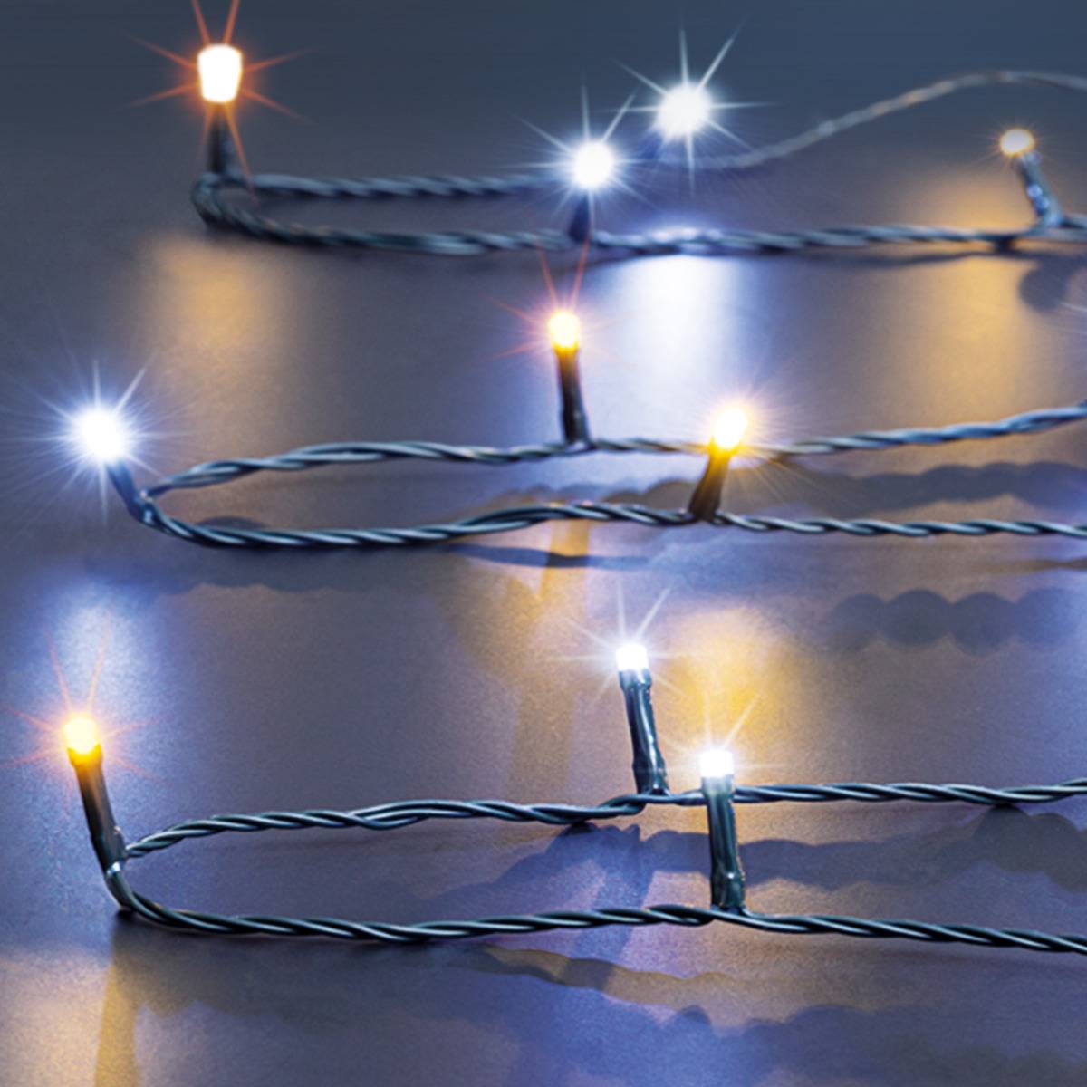 Guirlande Lumineuse Solaire Rideau Lumineux LED Décoration de Noël