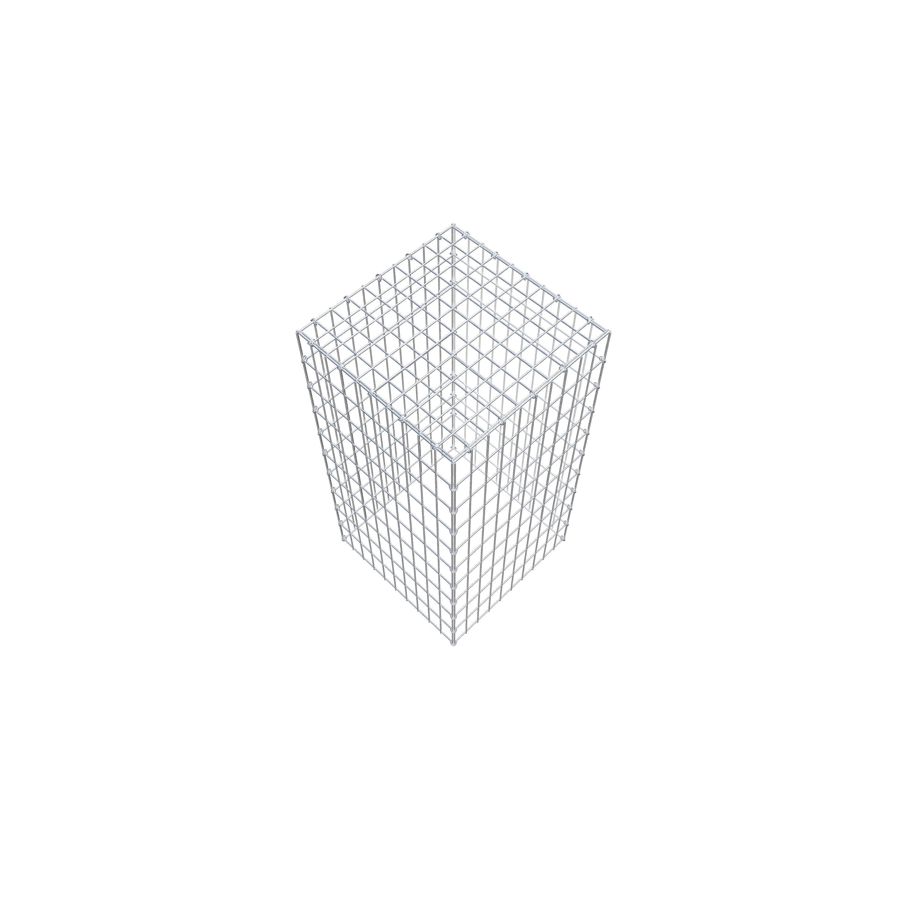 Gavión para apilar en acero galvanizado 100x50x50cm (LxAxP), malla 5 x 10cm, Anillo en C, sin rejilla inferior - 4