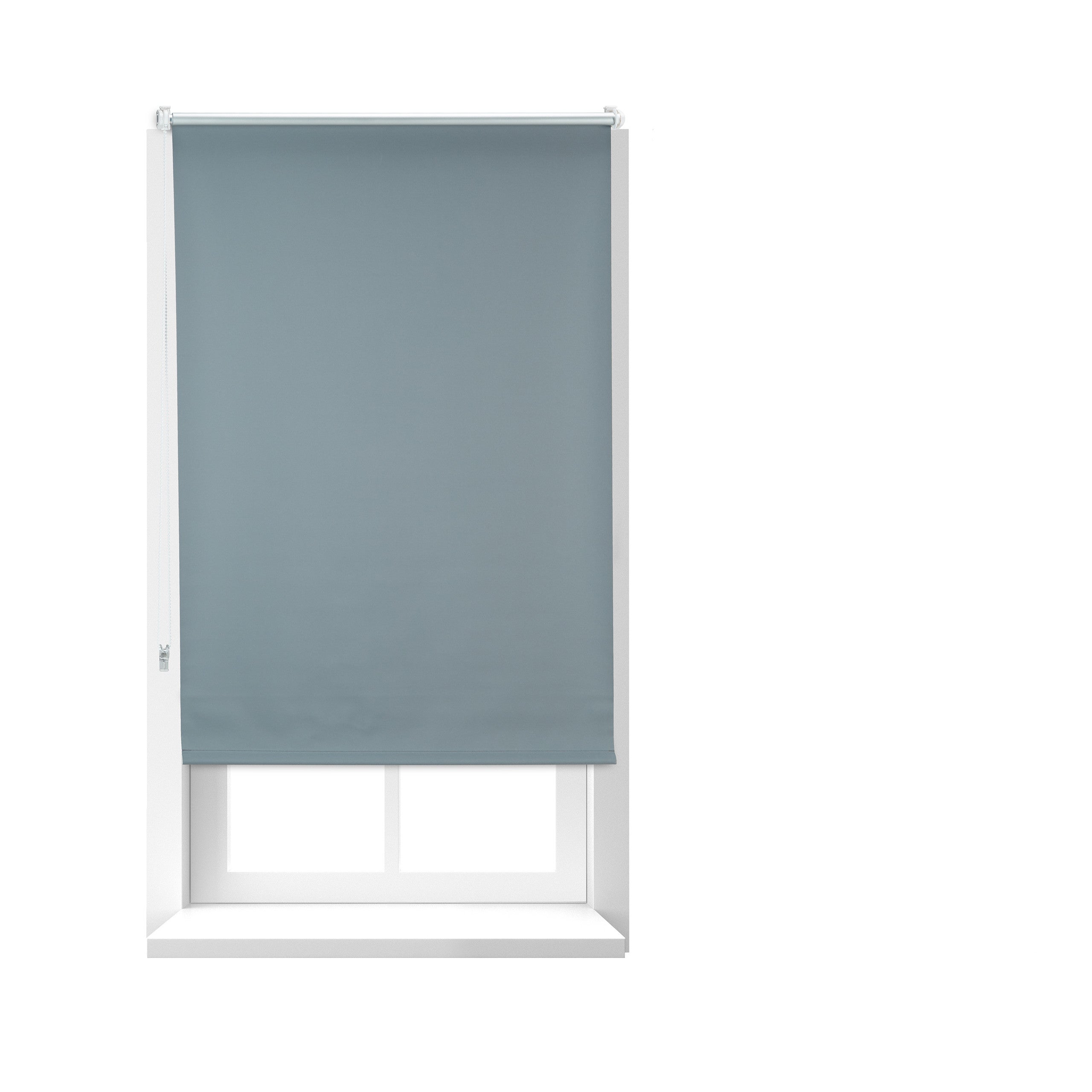 Set 4 estores opacos térmicos sin taladrar 66 cm de ancho, cortinas enrollables, tela-aluminio-plástico, 70x165 cm, gris