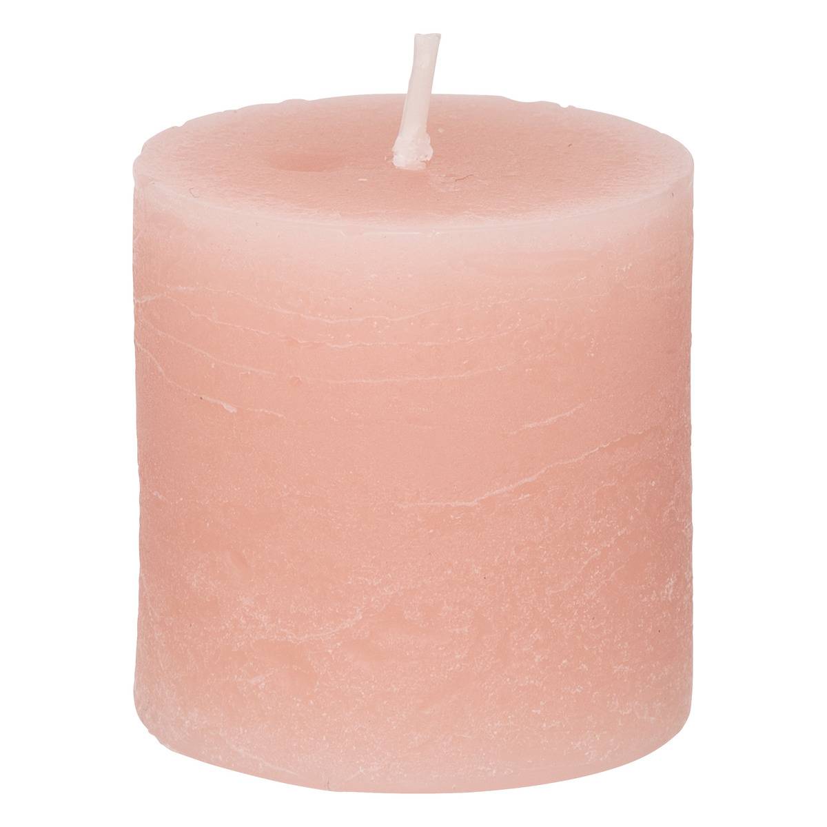 Lot De 4 Bougies Votive Rustique Rose D 4.5 Cm - Bougie