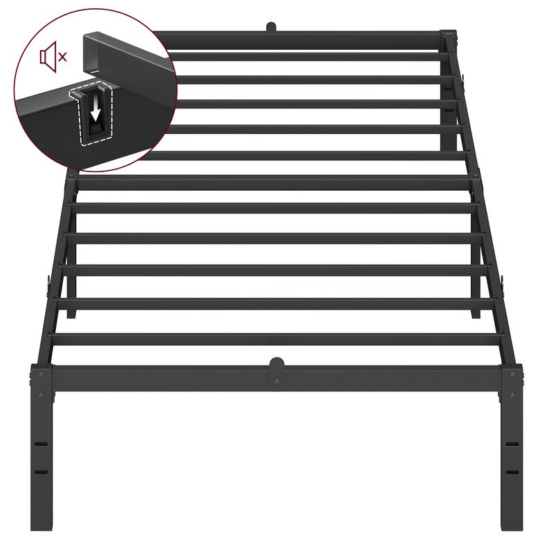 setsail Cadre de lit simple pliable en métal de 90 x 190 cm, lit d