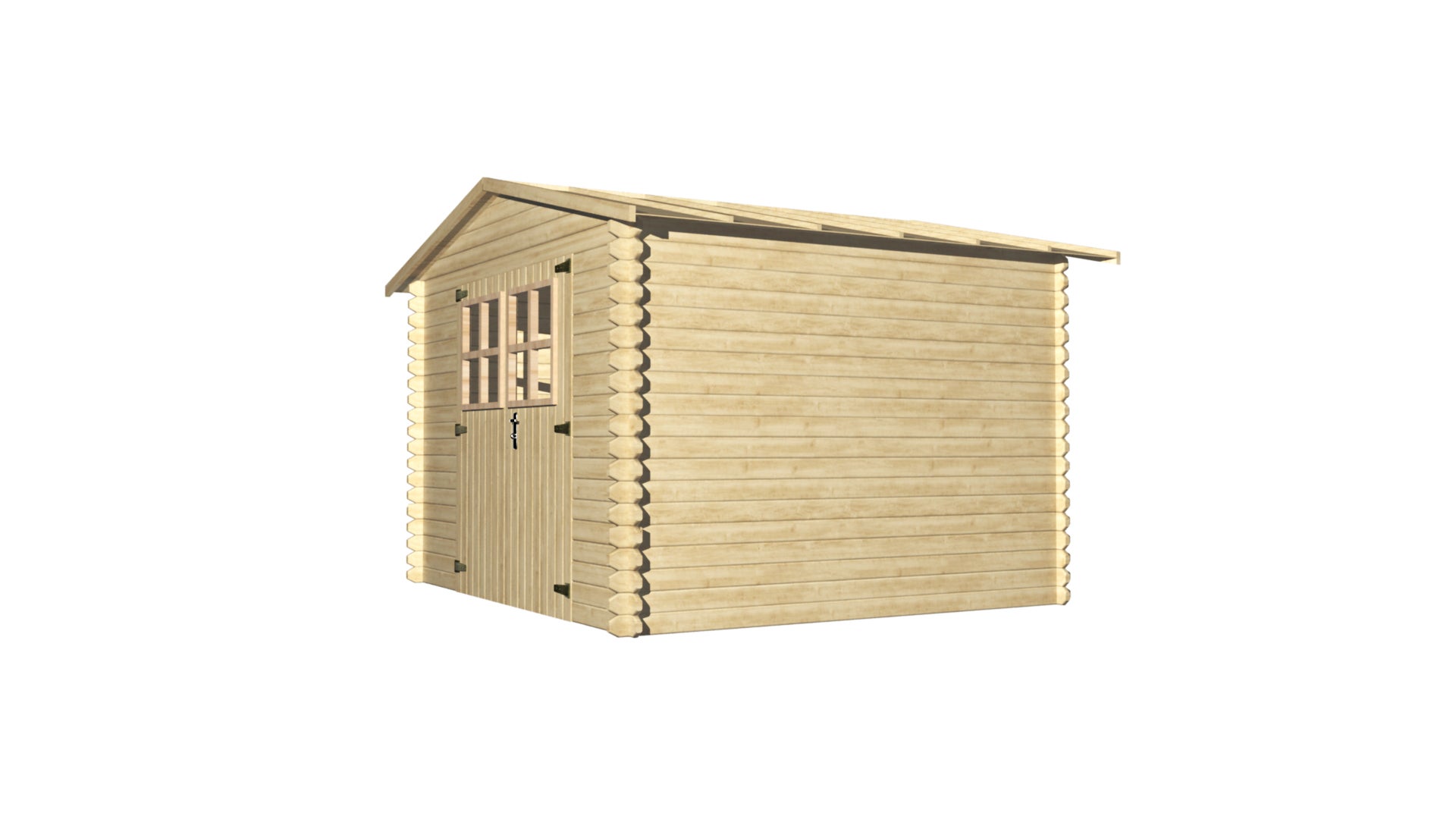 Abri de jardin en bois brut, ep 19mm, surface utile 7.62m² INT019 / INEKSA - 3