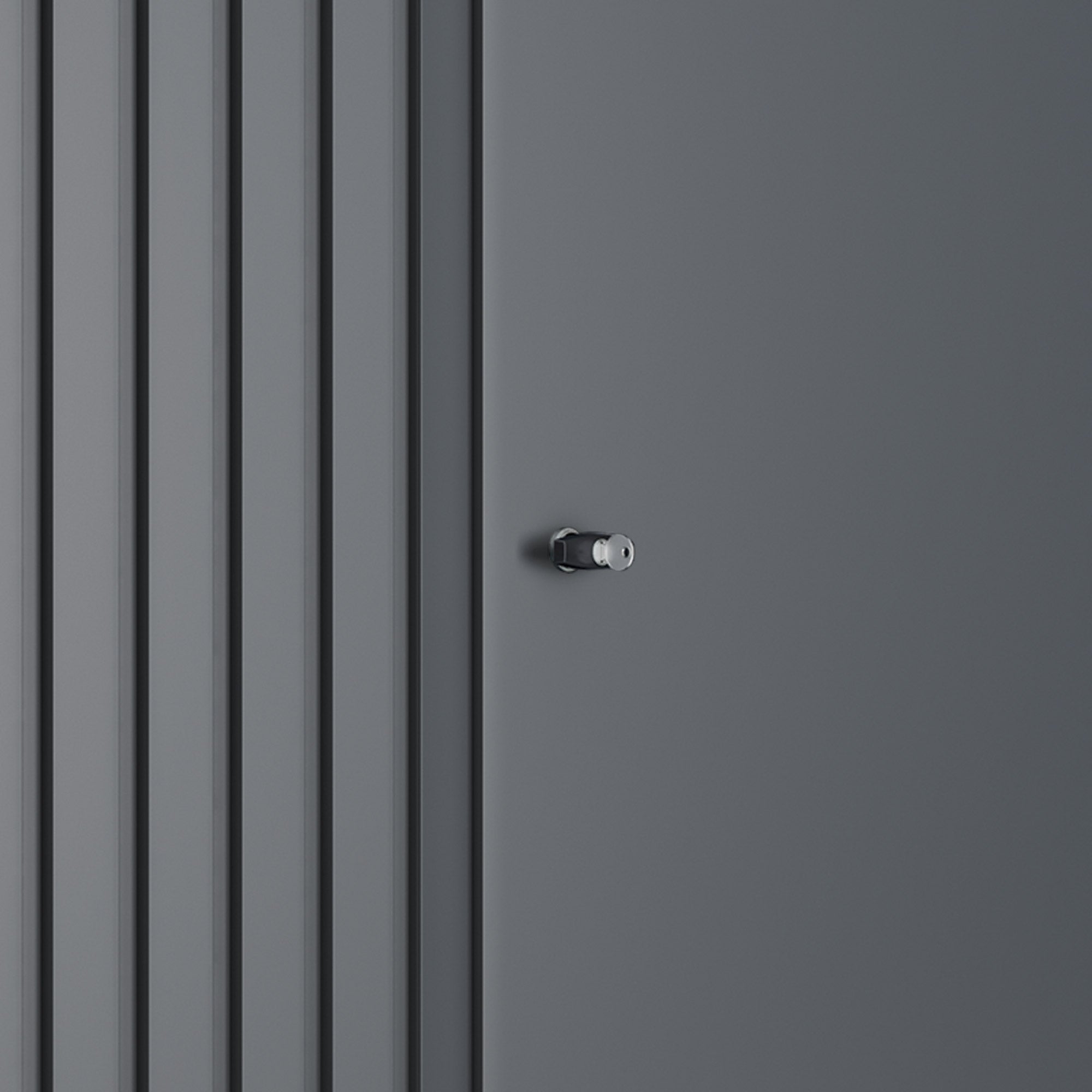 Abri de jardin en métal 3m2 avec fenêtre coulissante - Ep. 0,40mm résistant - Clé de porte incluse - 197x146x201cm – Anthracite - Cabane extérieure - 5