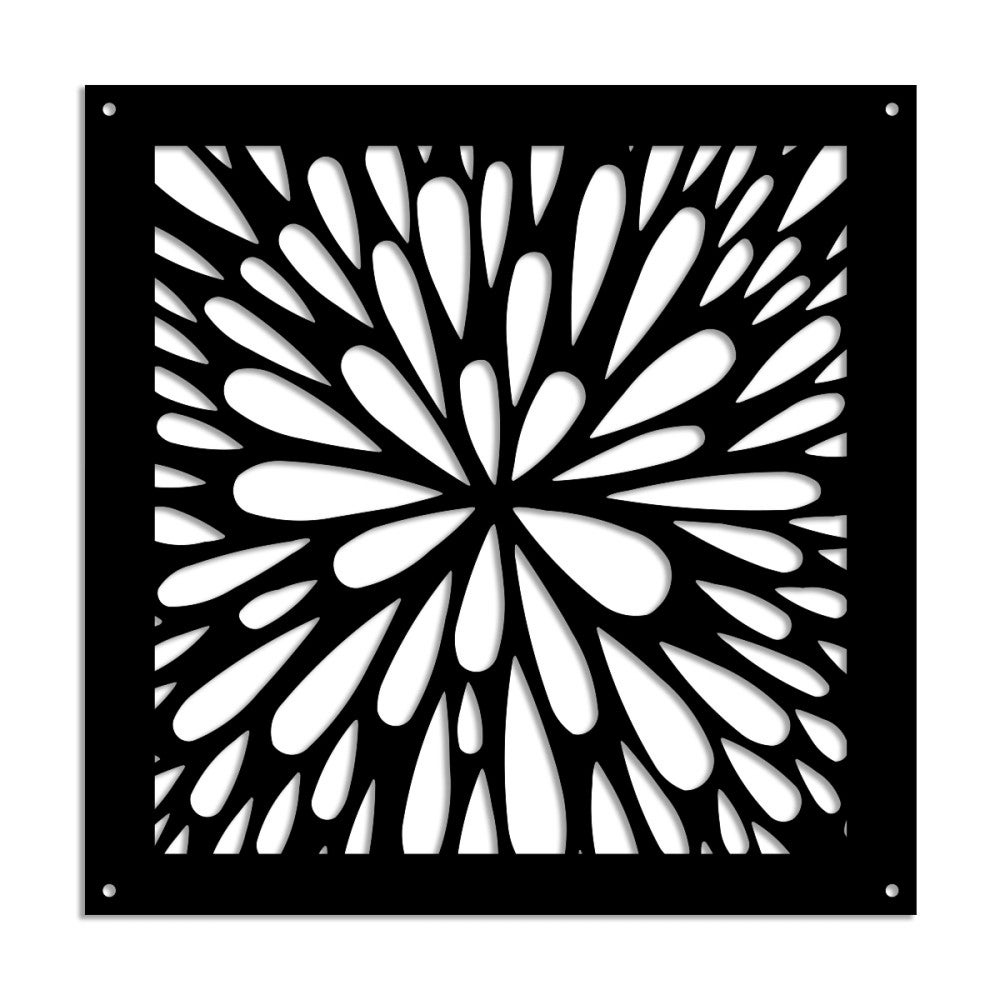 SQUIRT - Perforowany panel PCV - Osłona przeciwsłoneczna - Rozmiar 73x73 cm - Grubość 1 cm - Kolor CZARNY