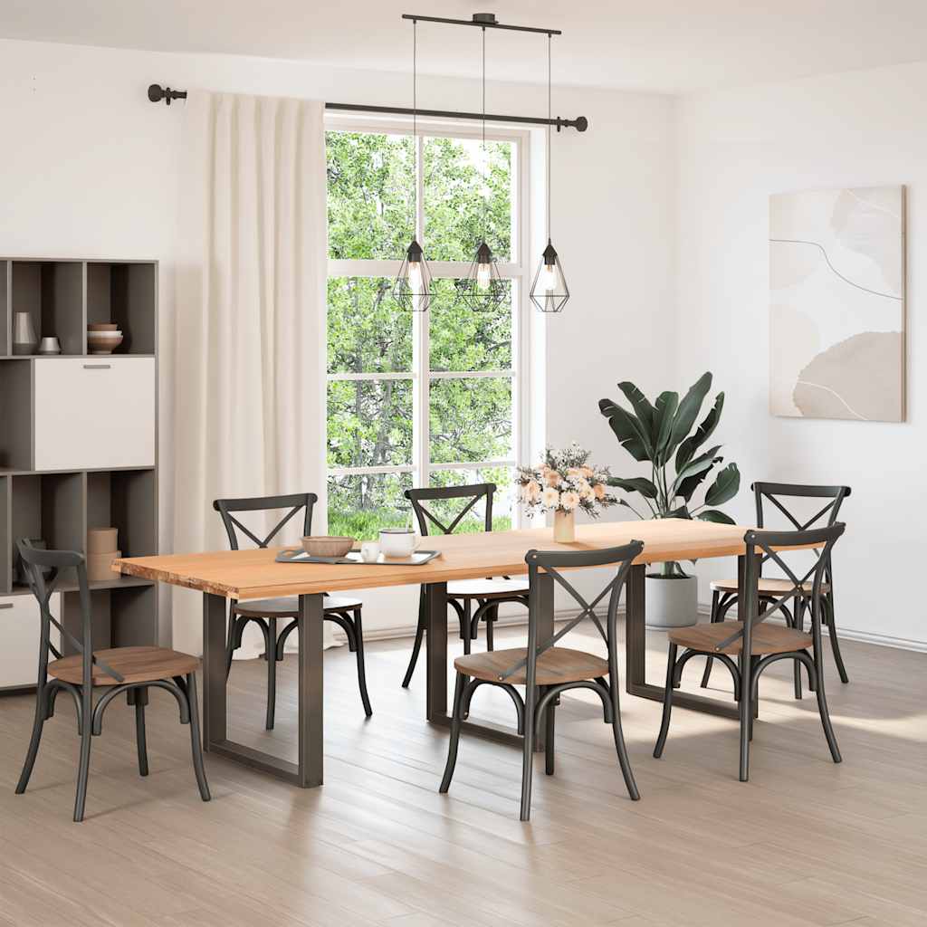 Maison Exclusive - Pieds de table à manger en U, 3 pièces, acier l, 90 x (72-73) cm - 2