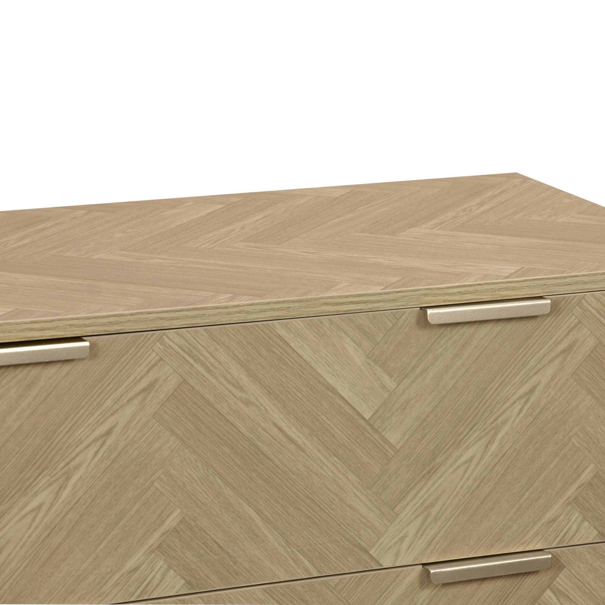 Commode Budapest. quatre tiroirs. décor chevrons L 80 x l 40 x H 95cm - 3