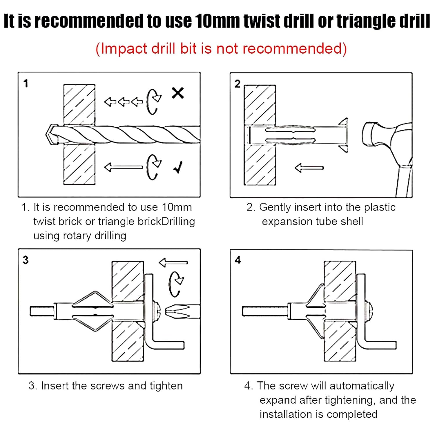 Set 50 Tasselli E Viti Per Cartongesso - Fissaggio Pareti Cave, Supporti TV, Armadi - Foto 7