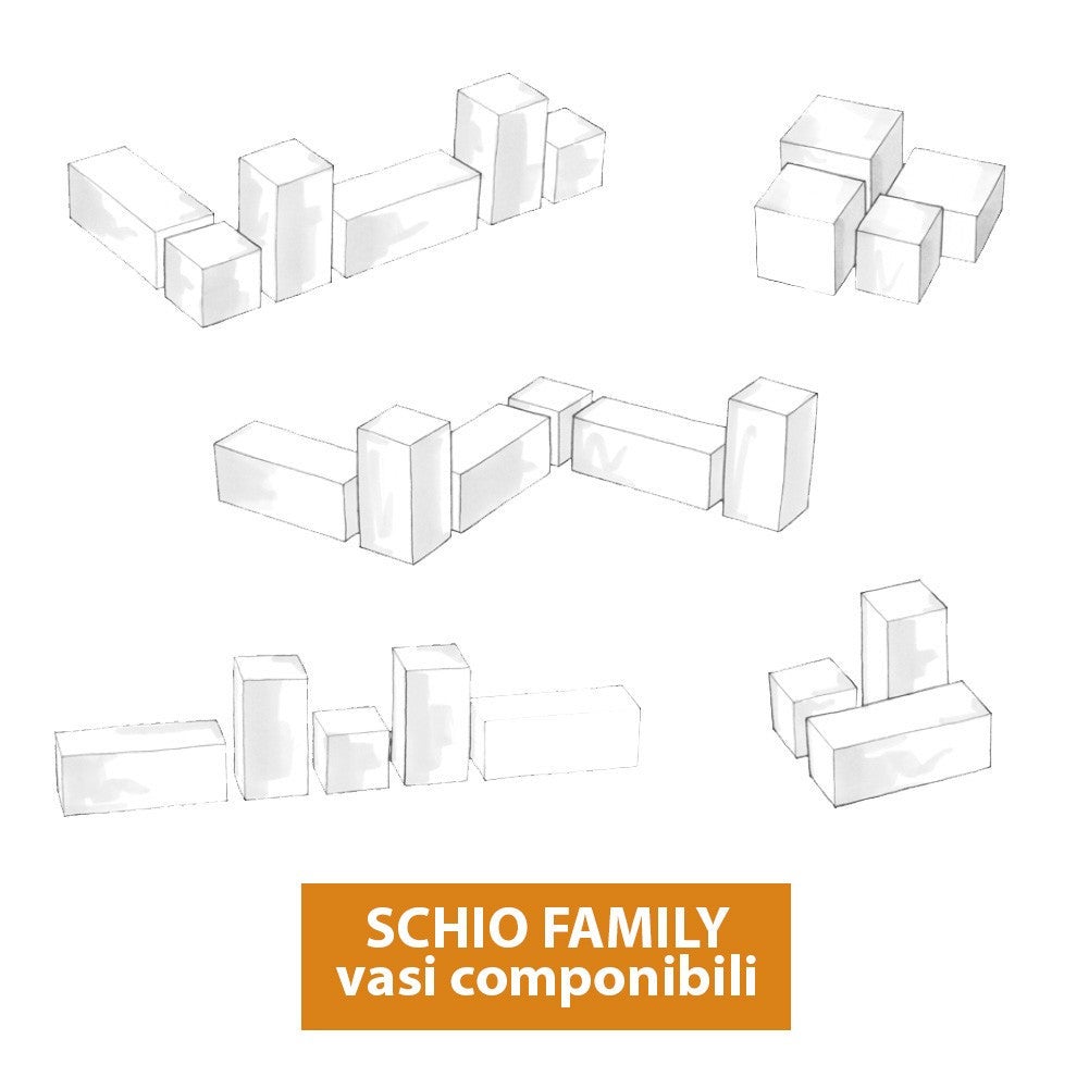 Jardinière Rectangulaire Anthracite 100x40 CM h 40 mod. Schio Cassa - 2