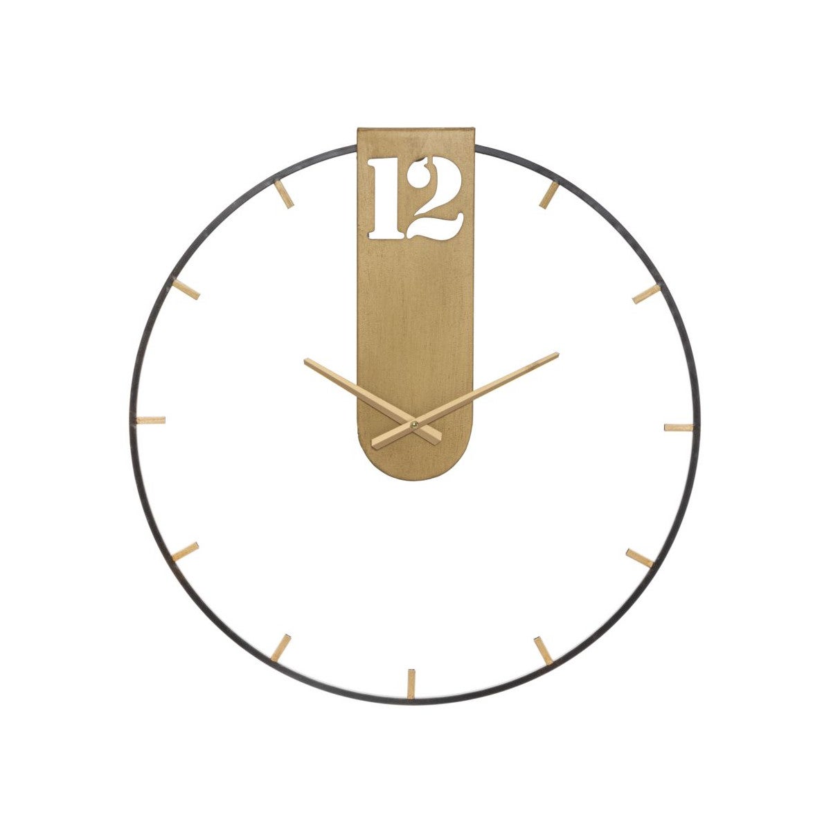 Zegar ścienny Mauro-Ferretti Chic Minimalistyczny Złoto Czarny 60cm