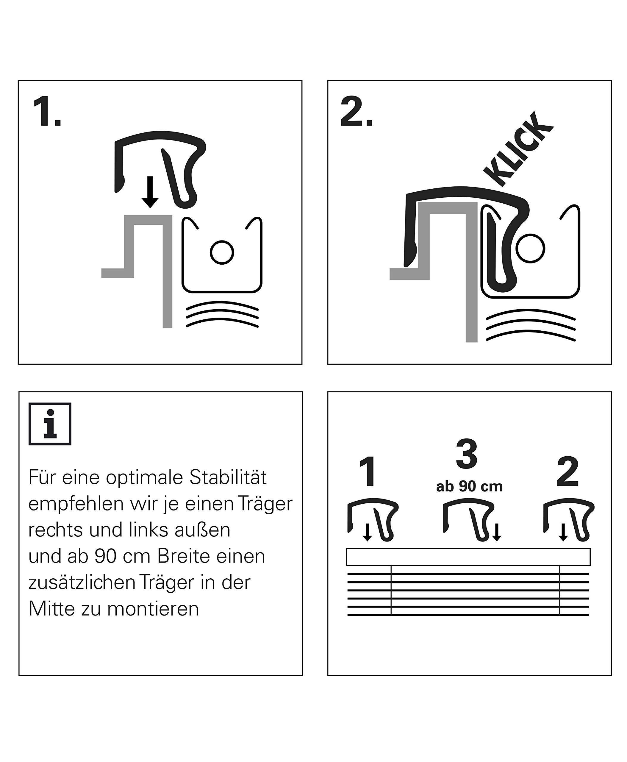 Deco Company, 23-3074 Veneziana in Alluminio con Fissaggio a Morsetto, Per privacy, protezione da luce e sole, Kit di montaggio incluso, Oscurante in - 4