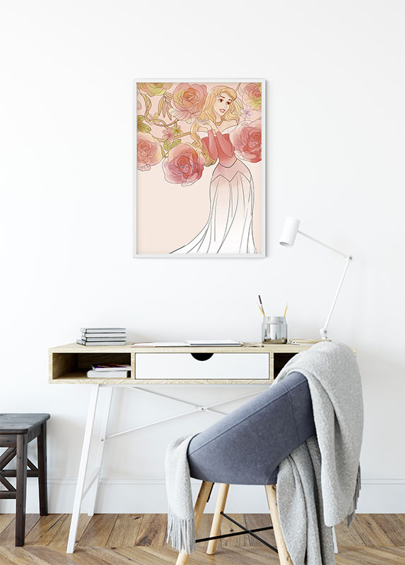 Poster d'art de Komar - Disney Sleeping Beauty Roses - Taille: 30 x 40 cm - 6