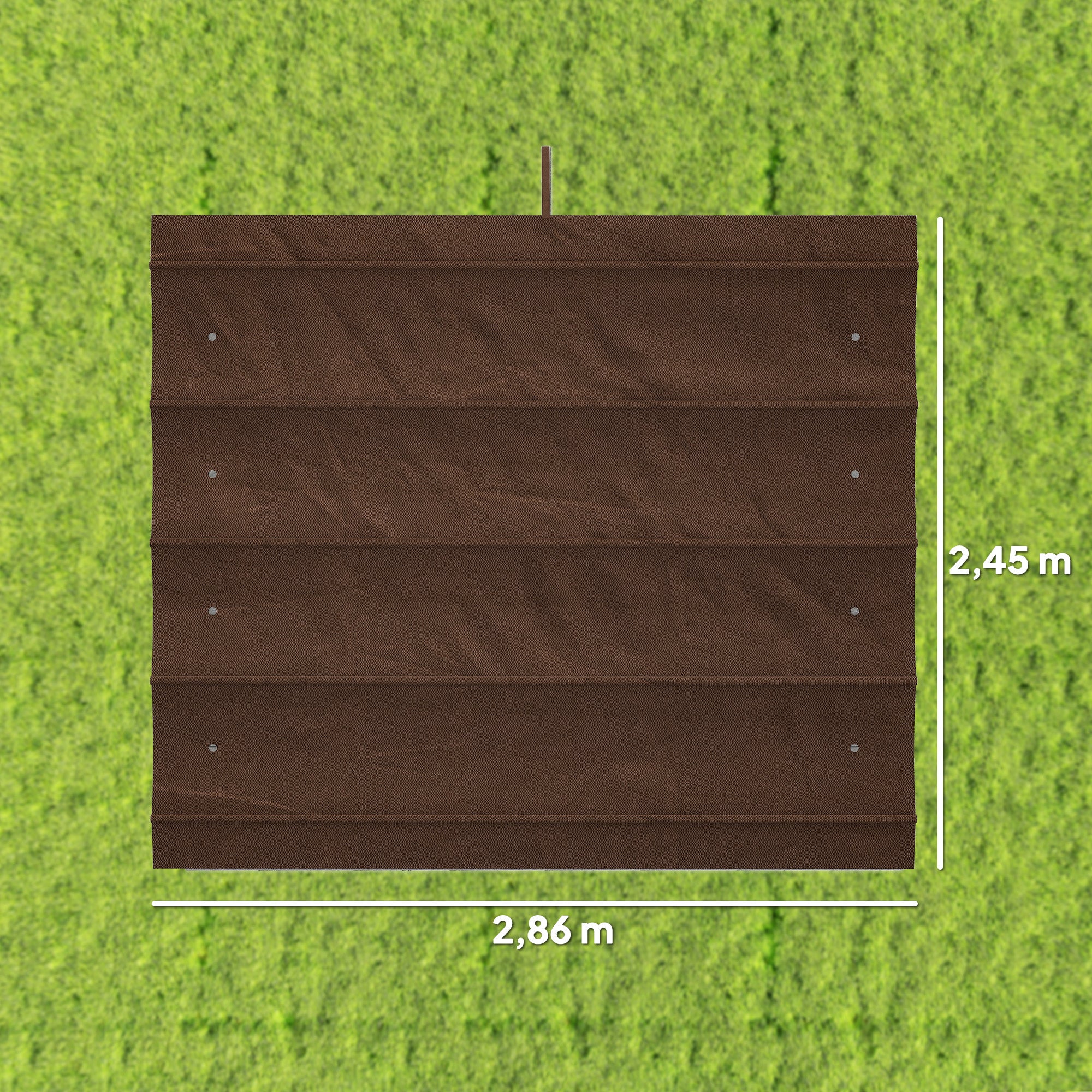 Toile de rechange rétractable pour pergola 286 x 245 cm - Marron ...