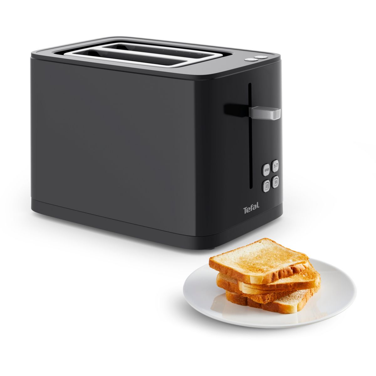 Tefal  Grille Pain Smart N' Light : Toaster 2 Tranches, Thermostat Réglable, Ecran Numérique Noir Tt640810 , Leroy Merlin
