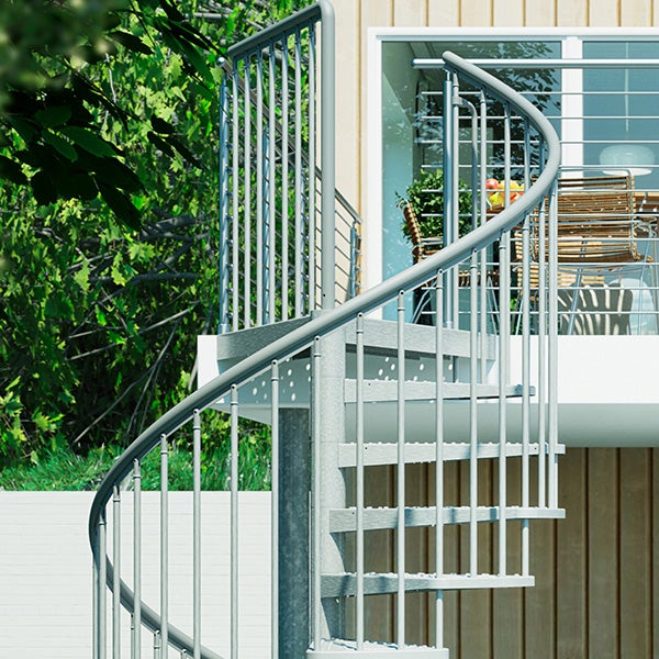 Escada em espiral metálica para exterior GARDENSPIN ø155 - 16+1D -ALT.399.5cm -SOGEM - 5