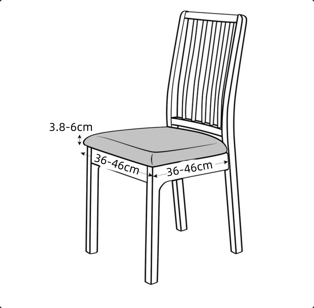Lot De 6 Gris Clair Housse Assise Chaise ,Extensibles Jacquard Housse De Chaise Amovibles Lavables Pour Salle A Manger Cuisine Bureau Hotel Le 96912239