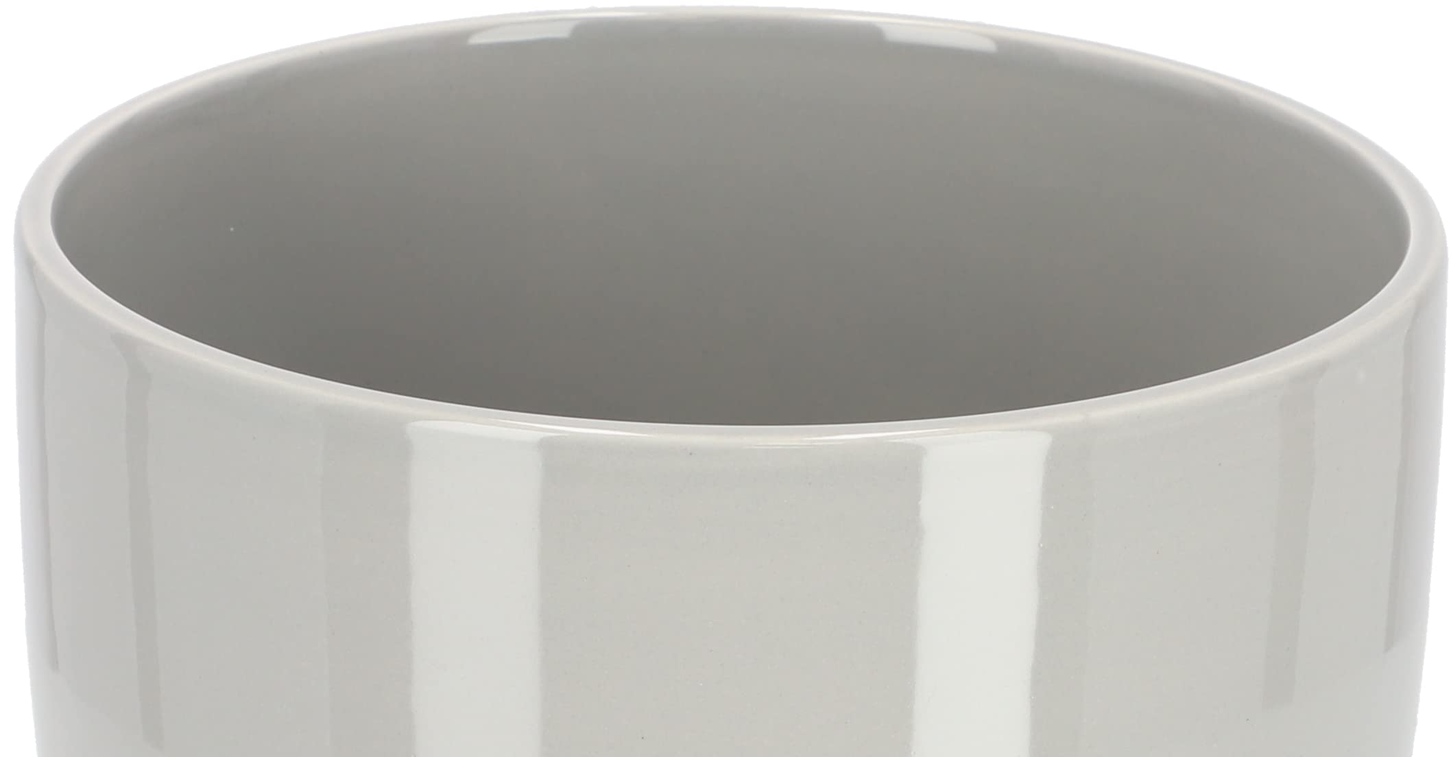 Pot de Fleurs, en Céramique, pour Fleurs, Plantes, Diamètre : 13 cm, Avec Bac d'Égouttement, Gris - KOTARBAU - 4