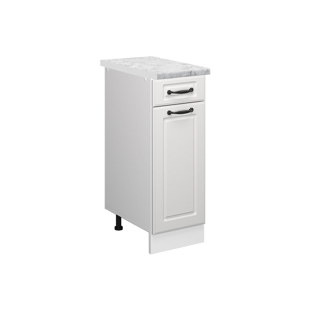 Vicco Szafka dolna do kuchni R-Line, Biały domek wiejski, 30 cm BR Marmur