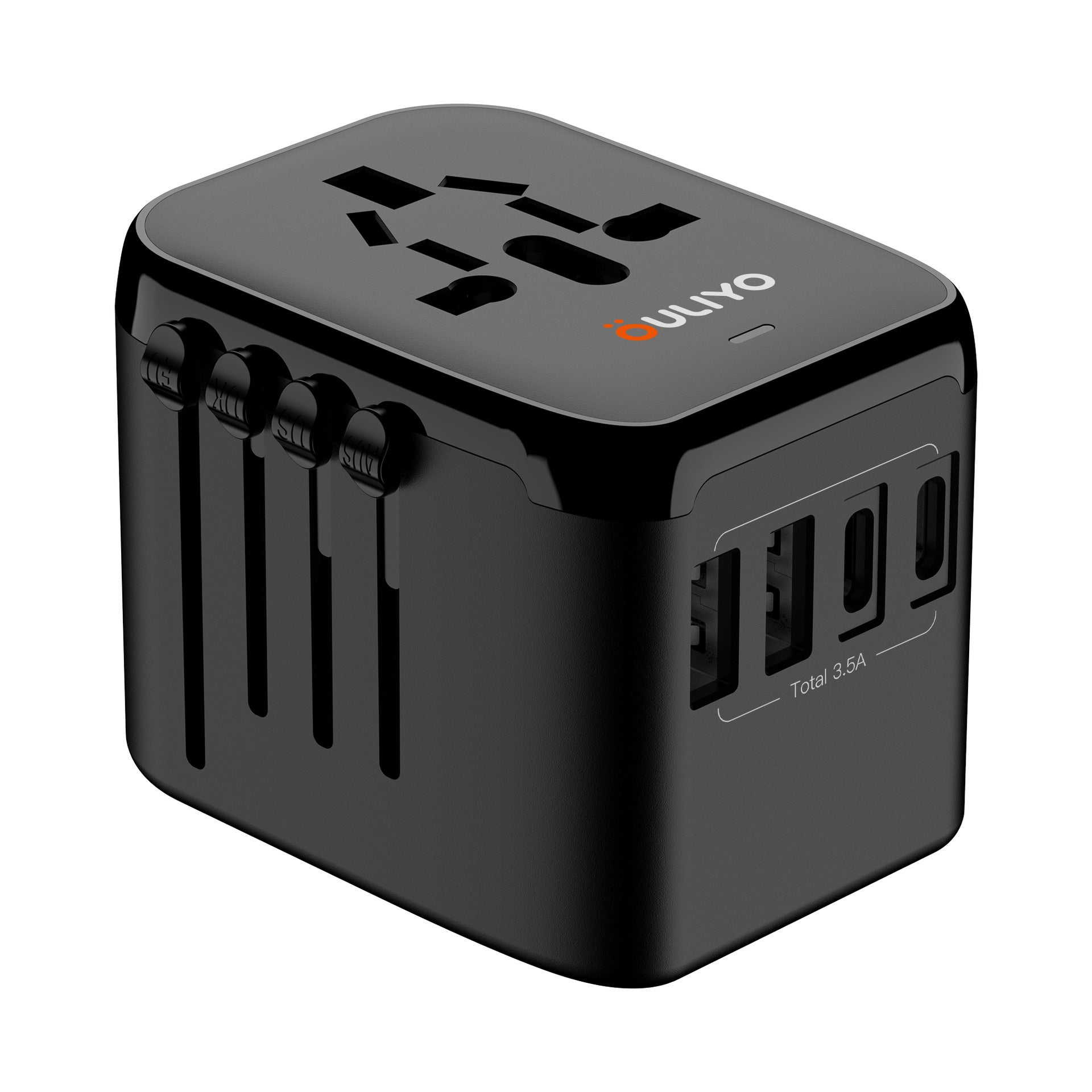 Adaptateur De Voyage Universel Mondial - Prises UK EU AU US - 2 Ports USB - Neuf