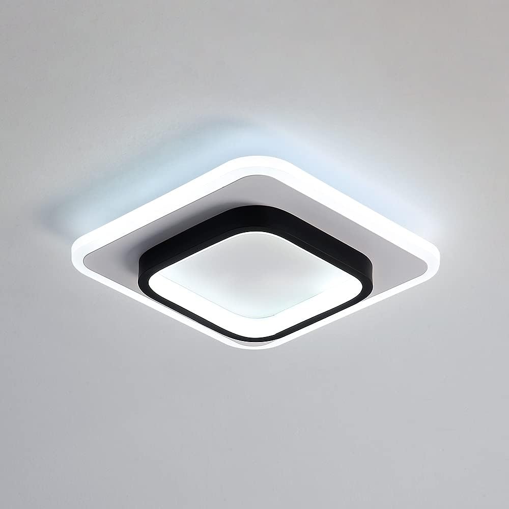 Goeco Lampe De Plafond Carr Nordique Wplafonnier Led Pour Couloirs