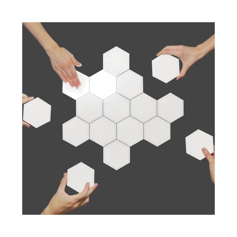 Inteligentne łączone diody LED sześciokątna lampa ścienna świetlne panele LED modułowe dotykowe światła czułe dotyk dekoracyjne plastry miodu Rozmiar