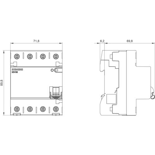 Interrupteur différentiel pur 4P 40A 0,3 Type B - 2