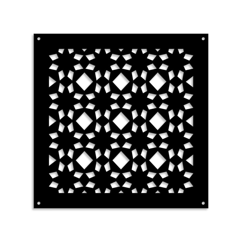 PSYCHEDELIC - Panel perforowany z PCV - Parasol 98X98 CM CZARNY Grubość 1 cm